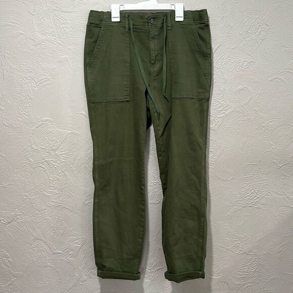 Judy Blue Olive Green High-Waisted Tie Front Womens Pants Size 11/30 - Picture 1 of 8